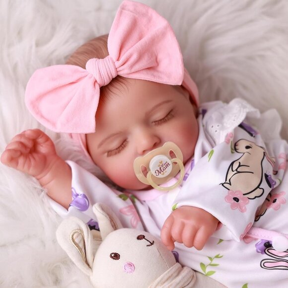 🆕20 inch Full Cloth Body With Vinyl Limbs Baby Dolls Weighted Toddler Baby Girl - Picture 7 of 11